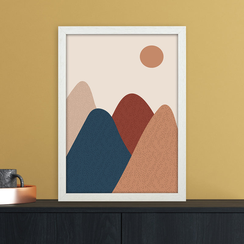 Mountain Sun Art Print by Essentially Nomadic A3 Oak Frame