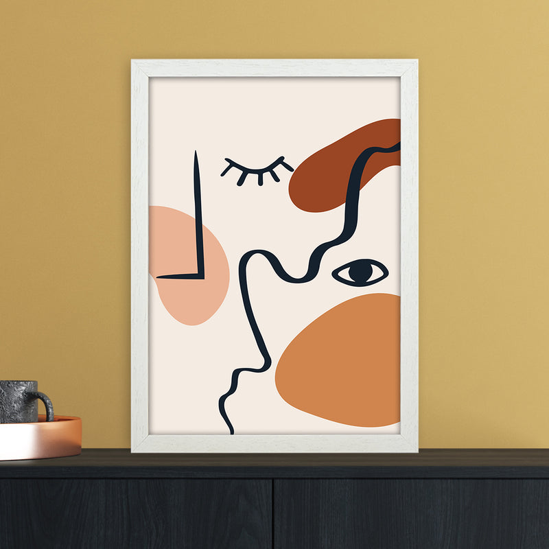 Abstract Lines Art Print by Essentially Nomadic A3 Oak Frame