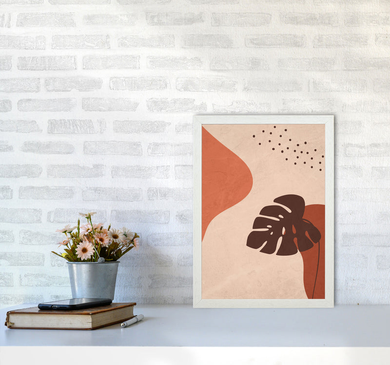 Abstract Art Monstera Art Print by Essentially Nomadic A3 Oak Frame