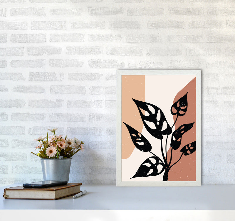Abstract Botanical Art Print by Essentially Nomadic A3 Oak Frame