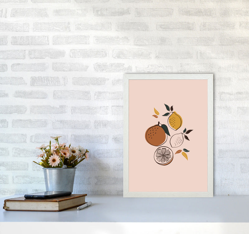 Citrus Art Print by Essentially Nomadic A3 Oak Frame