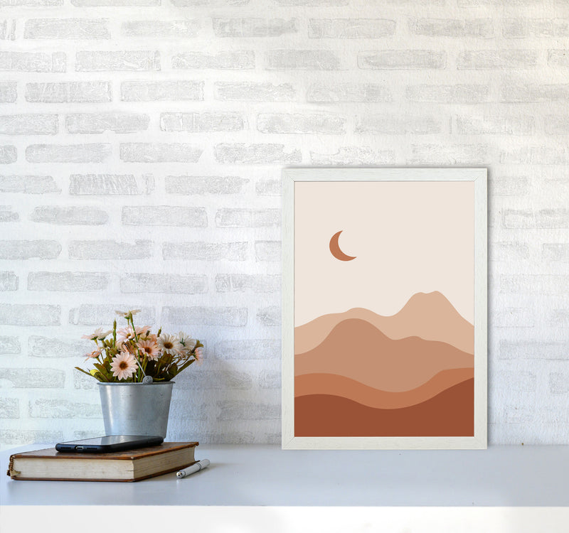 Mountain Landscape Art Print by Essentially Nomadic A3 Oak Frame