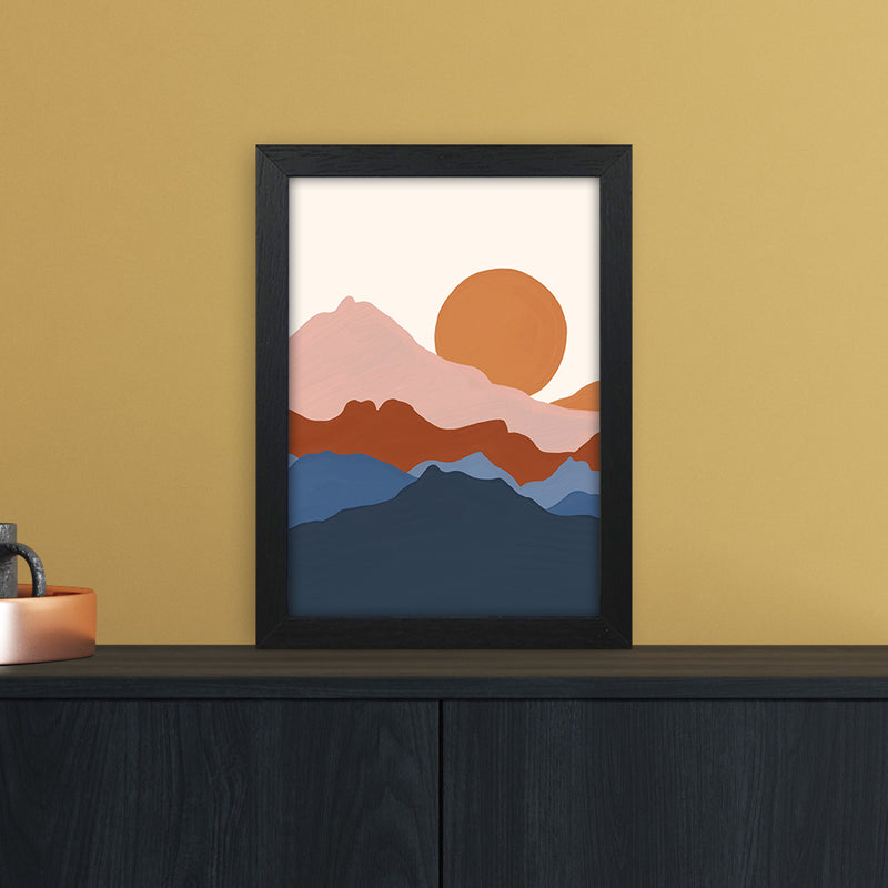 Astract Landscape Art Print by Essentially Nomadic A4 White Frame