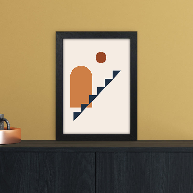 Minimal Geo b 3x4 ratio Art Print by Essentially Nomadic A4 White Frame