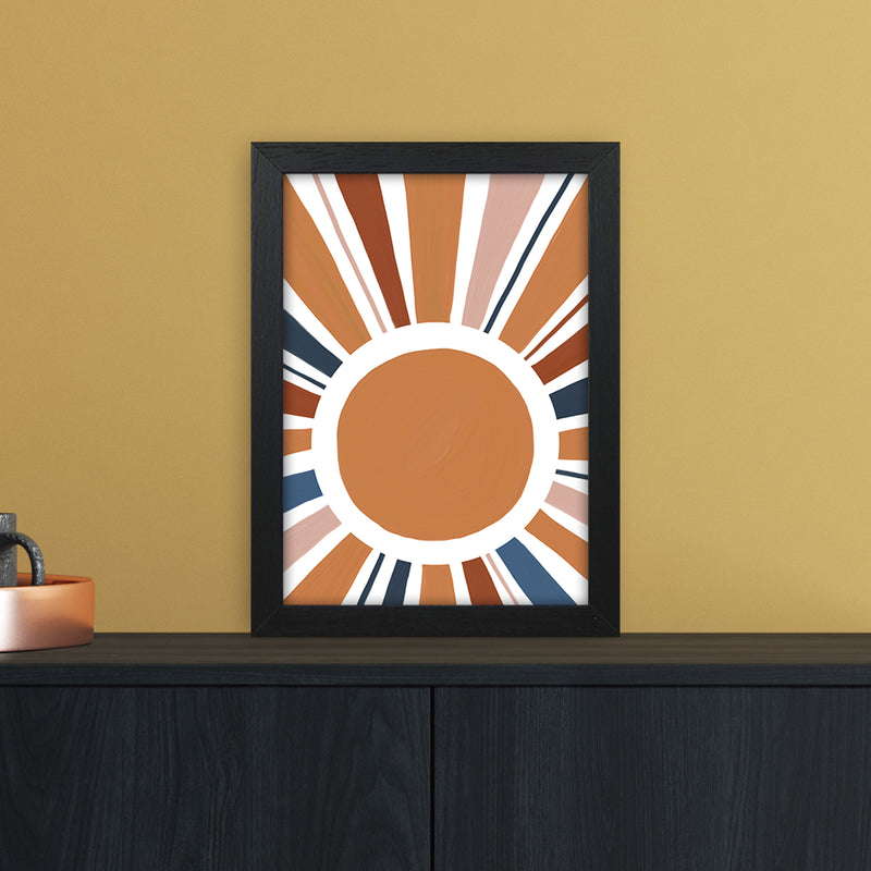 Abstract Sun Rays Art Print by Essentially Nomadic A4 White Frame