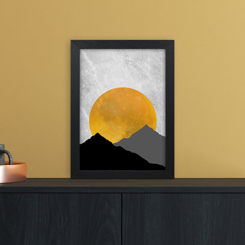 The Sunset Mountain Art Print by Essentially Nomadic A4 White Frame