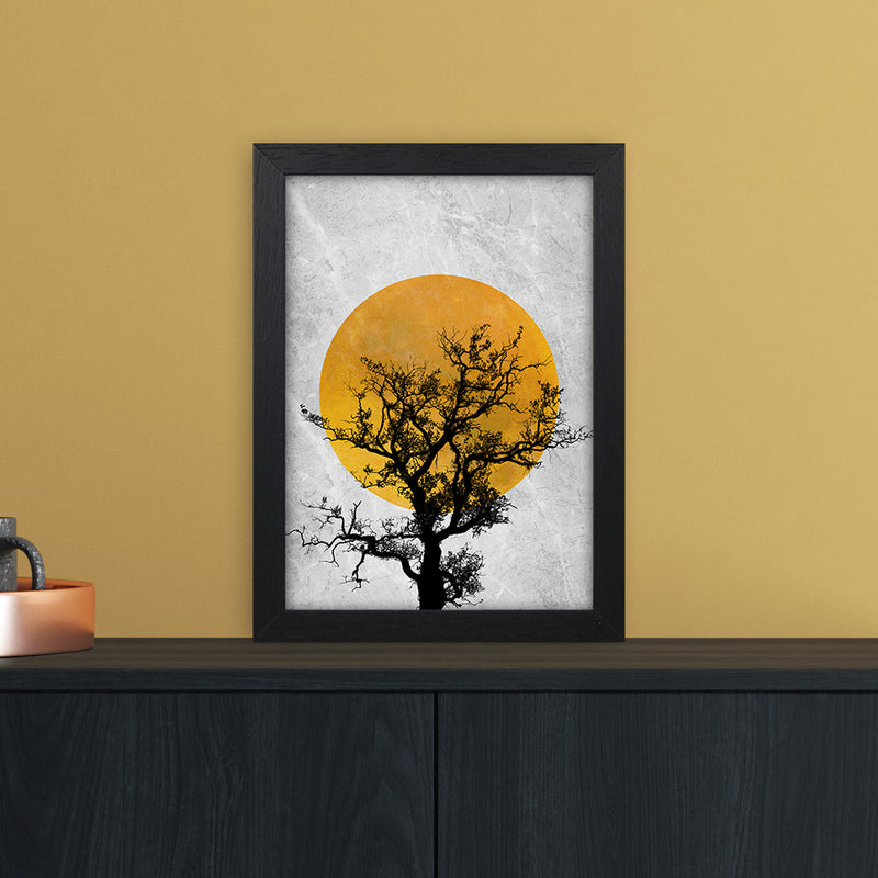 The Sunset Tree Art Print by Essentially Nomadic A4 White Frame