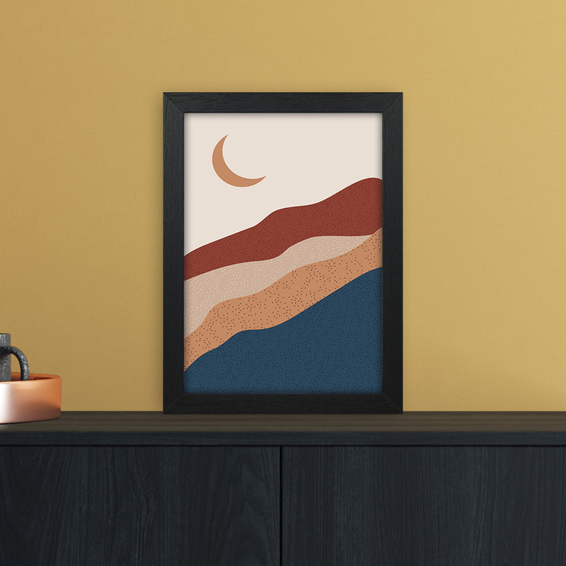Moon Mountain Art Print by Essentially Nomadic A4 White Frame