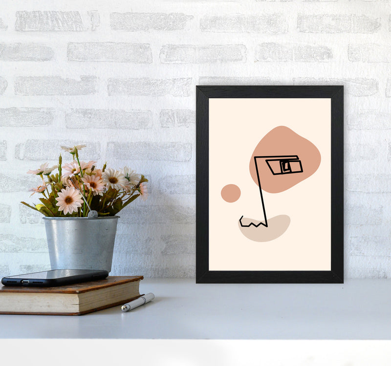 Absract 1 Face Line Art Art Print by Essentially Nomadic A4 White Frame
