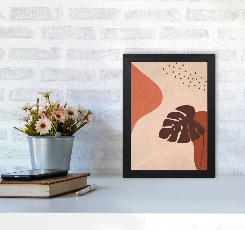 Abstract Art Monstera Art Print by Essentially Nomadic A4 White Frame