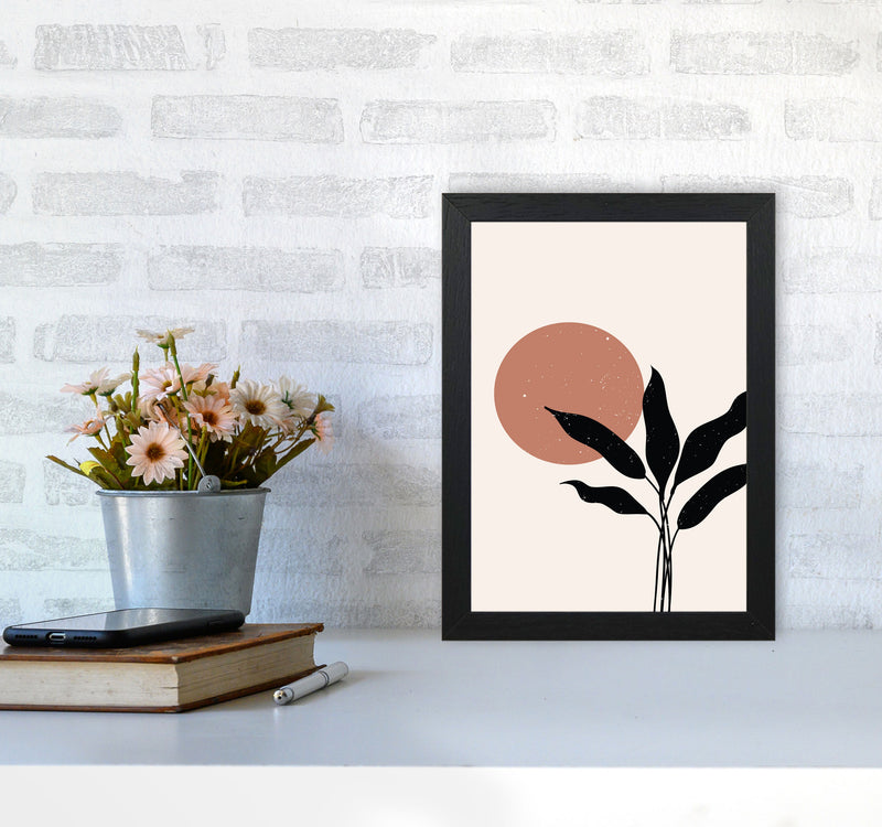 Abstract Leaf Sun Art Print by Essentially Nomadic A4 White Frame