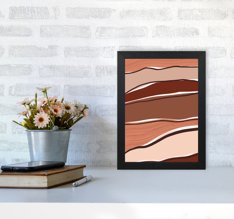 Abstract Stripes Art Print by Essentially Nomadic A4 White Frame