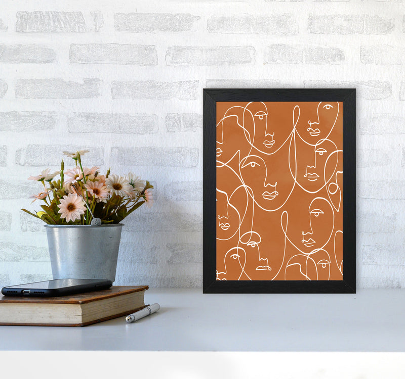 Face Line Art Art Print by Essentially Nomadic A4 White Frame