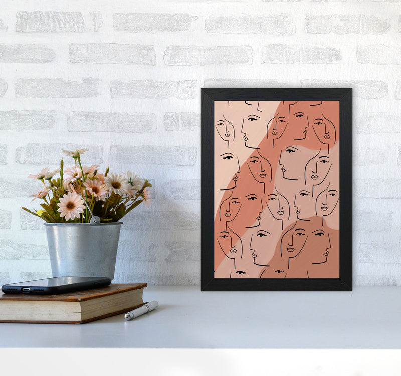 Faces Art Print by Essentially Nomadic A4 White Frame
