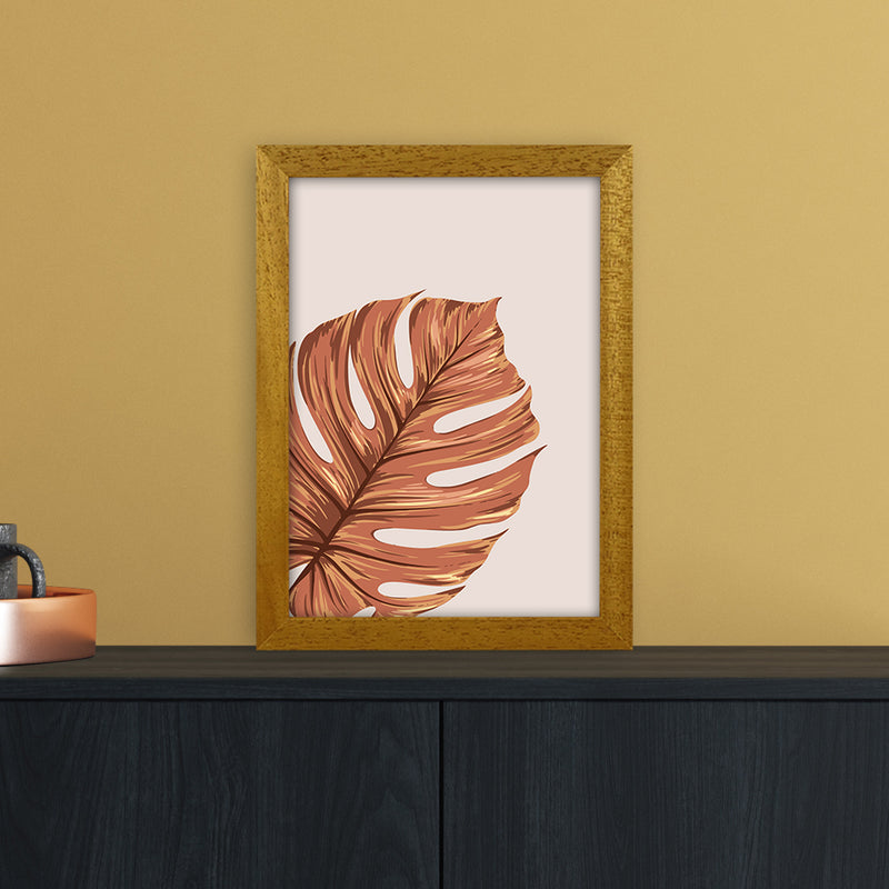 Monstera Leaf Teracotta Art Print by Essentially Nomadic A4 Print Only