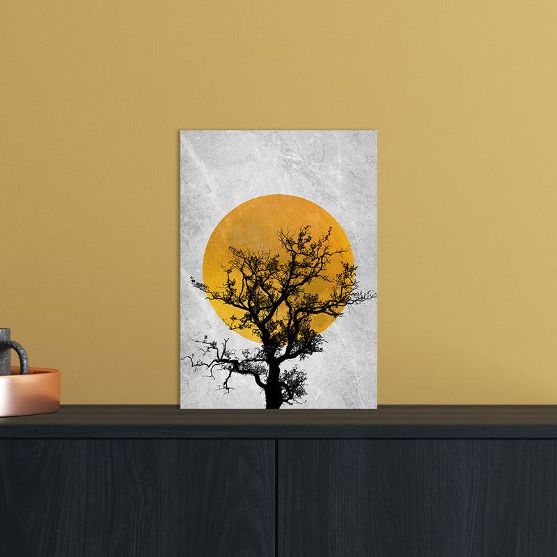 The Sunset Tree Art Print by Essentially Nomadic A4 Black Frame