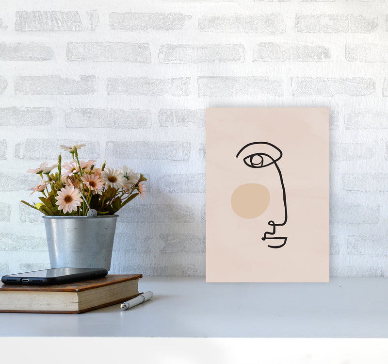 Absract 2 Face Line Art Art Print by Essentially Nomadic A4 Black Frame