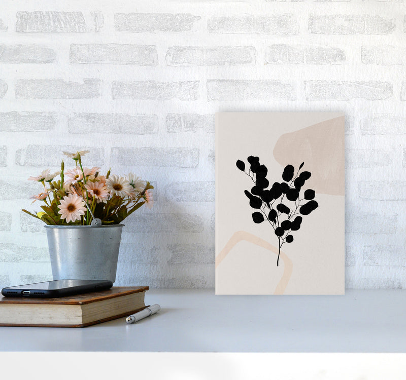 Abstract Eucalyptus Leaf Art Print by Essentially Nomadic A4 Black Frame