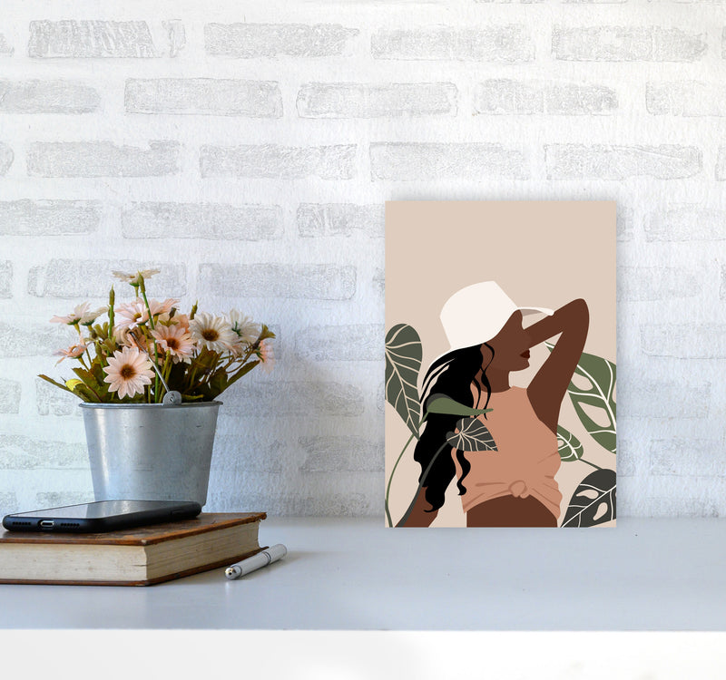 Girl Black Woman Art Print by Essentially Nomadic A4 Black Frame