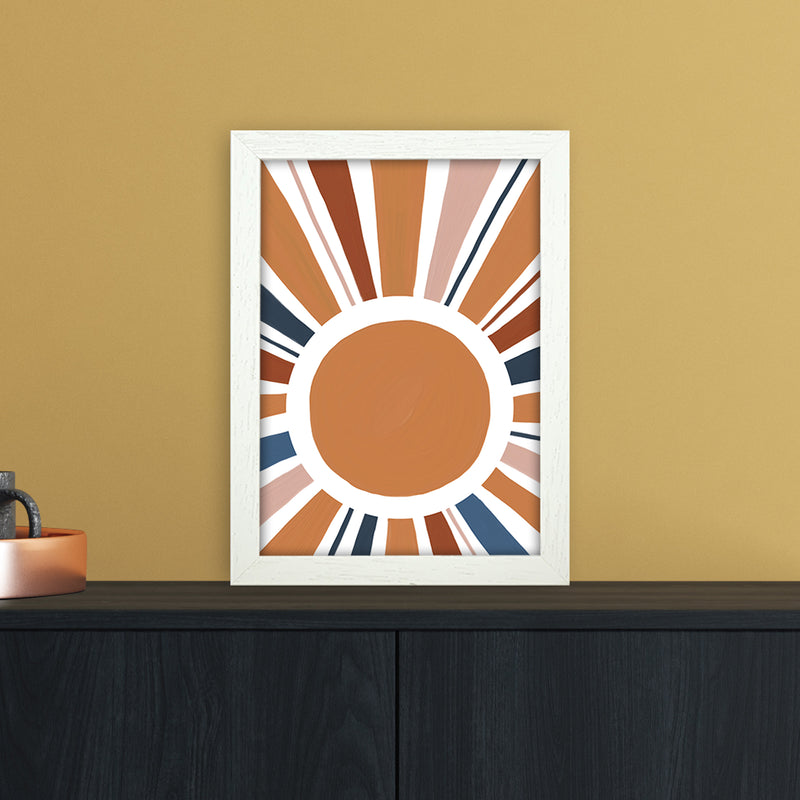 Abstract Sun Rays Art Print by Essentially Nomadic A4 Oak Frame