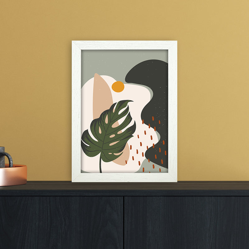 Botanical Abstract Art Print by Essentially Nomadic A4 Oak Frame