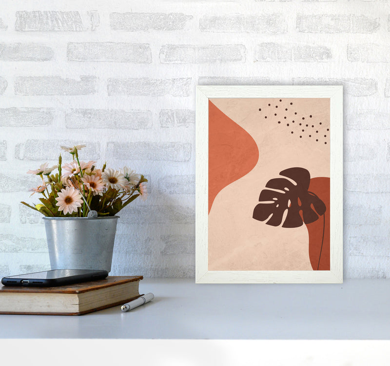 Abstract Art Monstera Art Print by Essentially Nomadic A4 Oak Frame
