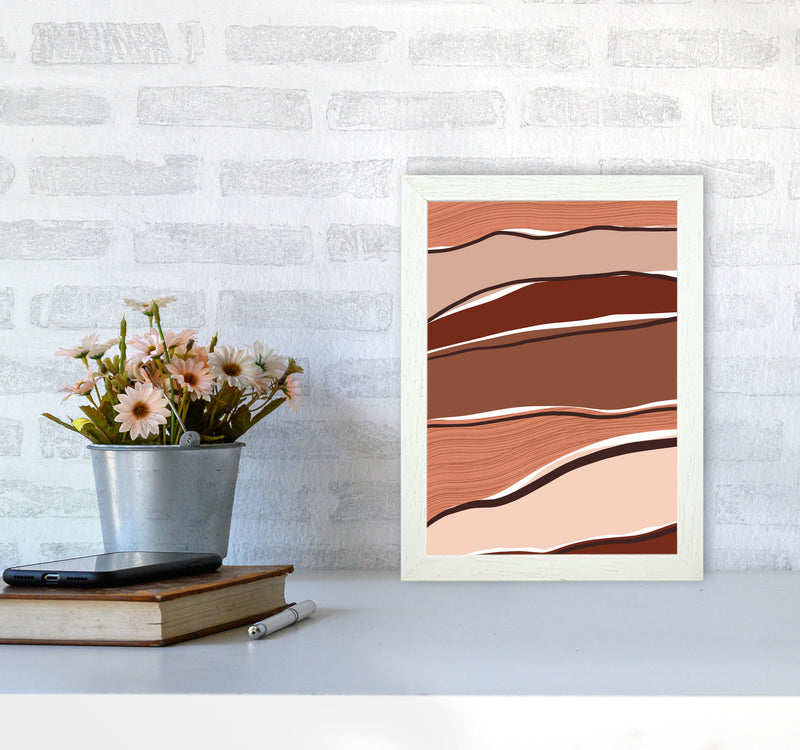 Abstract Stripes Art Print by Essentially Nomadic A4 Oak Frame