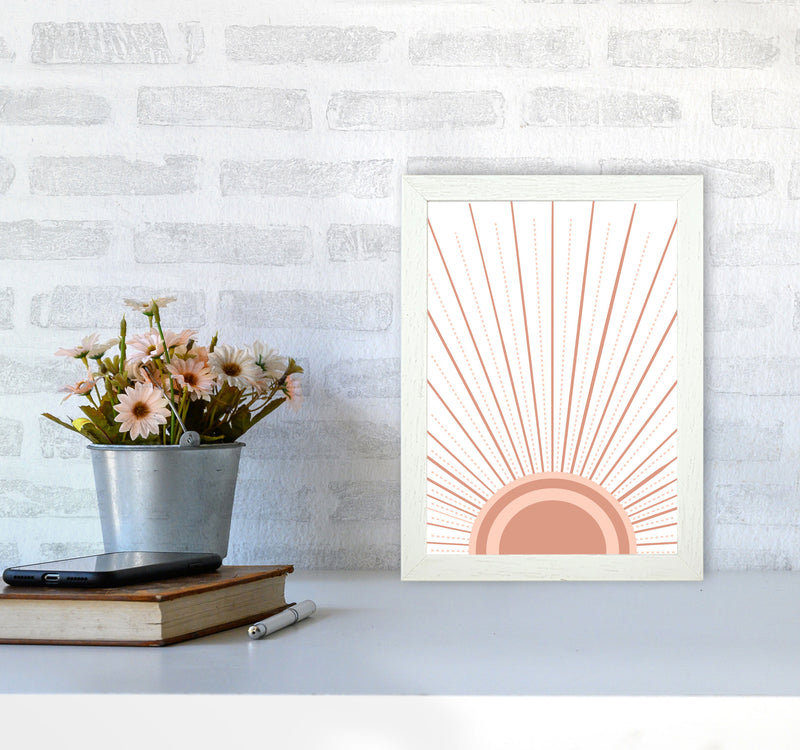 Boho Sunrise Art Print by Essentially Nomadic A4 Oak Frame