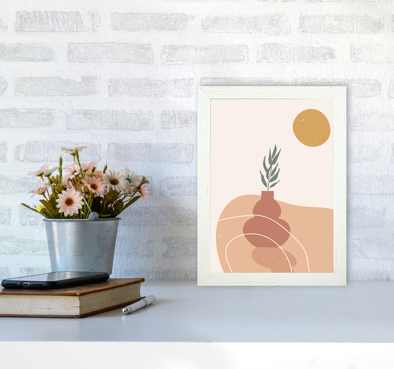 Vase Botanical Art Print by Essentially Nomadic A4 Oak Frame