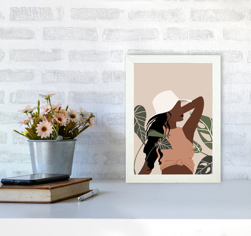 Girl Black Woman Art Print by Essentially Nomadic A4 Oak Frame