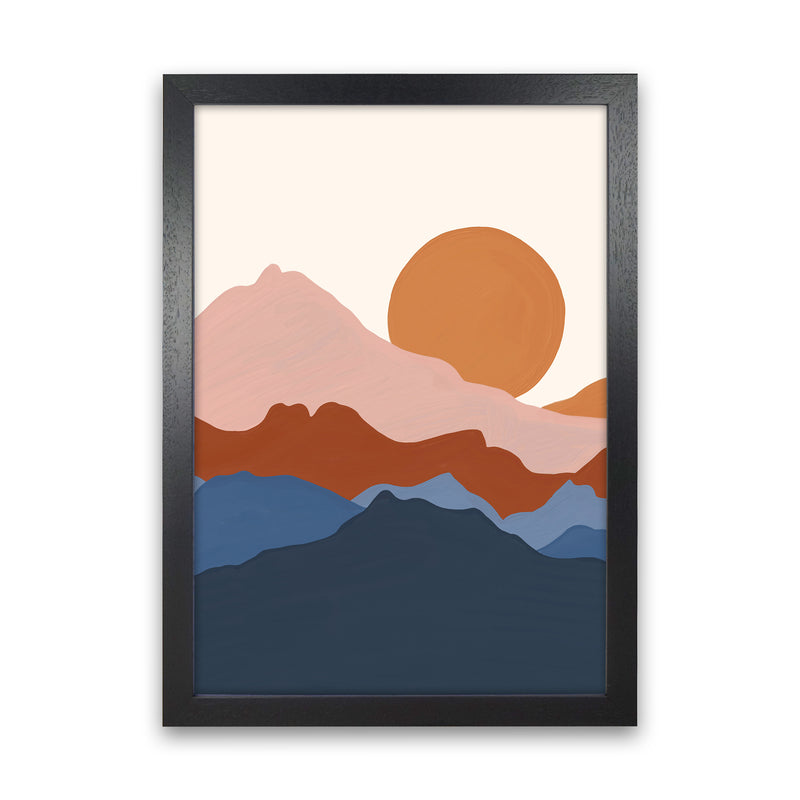 Astract Landscape Art Print by Essentially Nomadic Black Grain