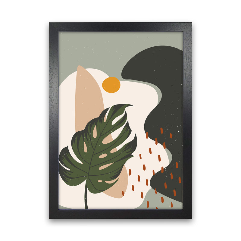 Botanical Abstract Art Print by Essentially Nomadic Black Grain