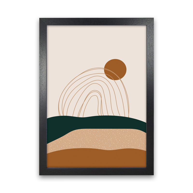 Abstract Rainbow Landscape Art Print by Essentially Nomadic Black Grain
