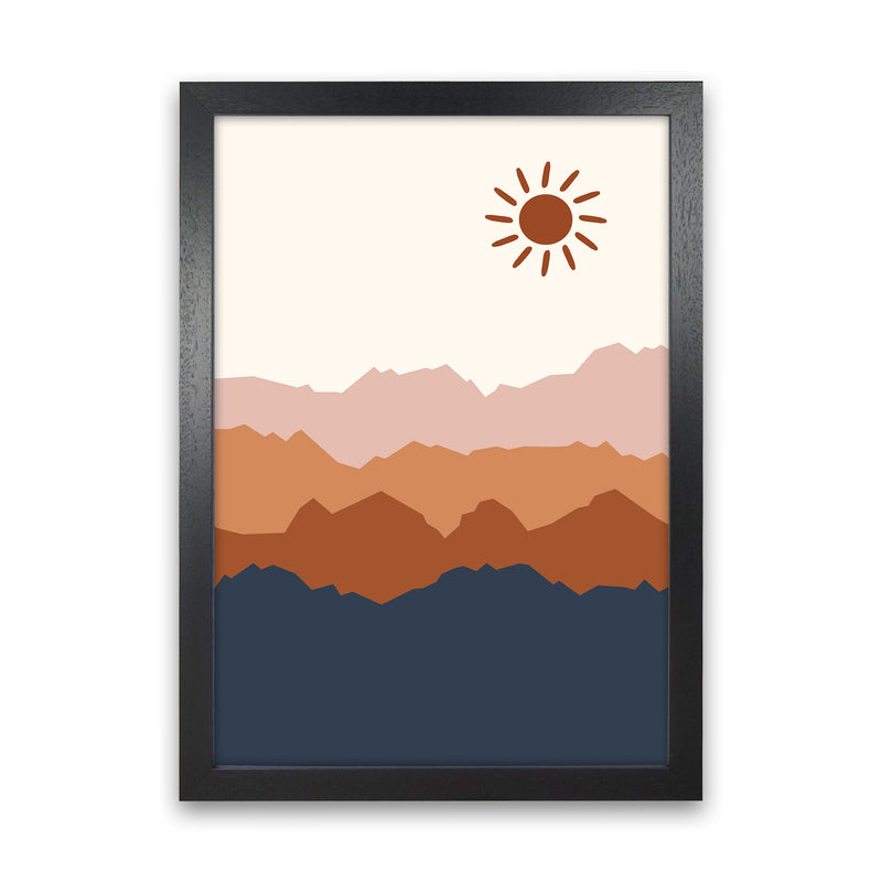 Sun Blue Mountain 02 Art Print by Essentially Nomadic Black Grain