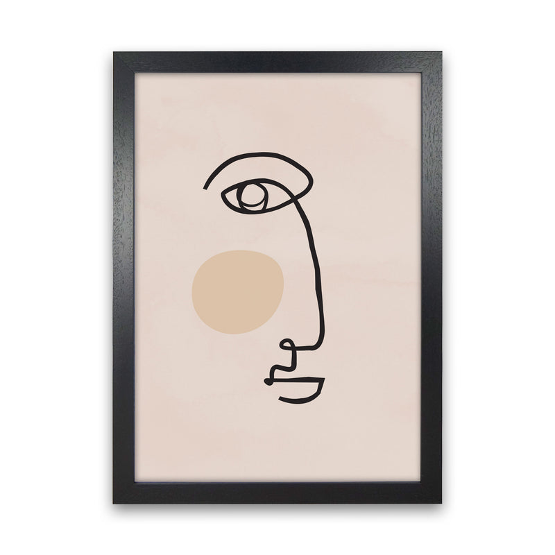 Absract 2 Face Line Art Art Print by Essentially Nomadic Black Grain
