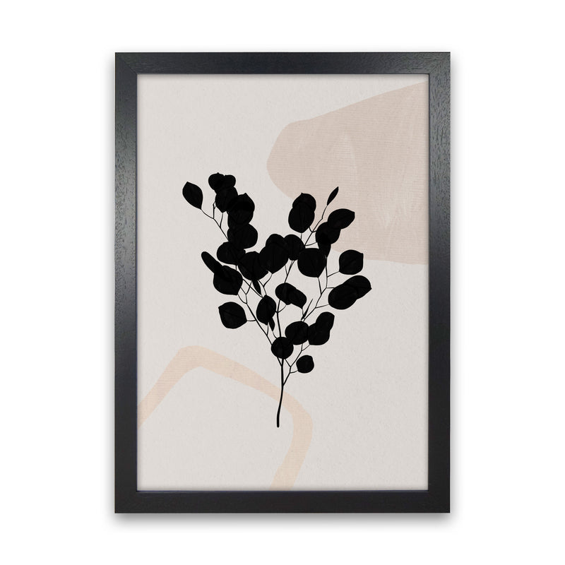 Abstract Eucalyptus Leaf Art Print by Essentially Nomadic Black Grain