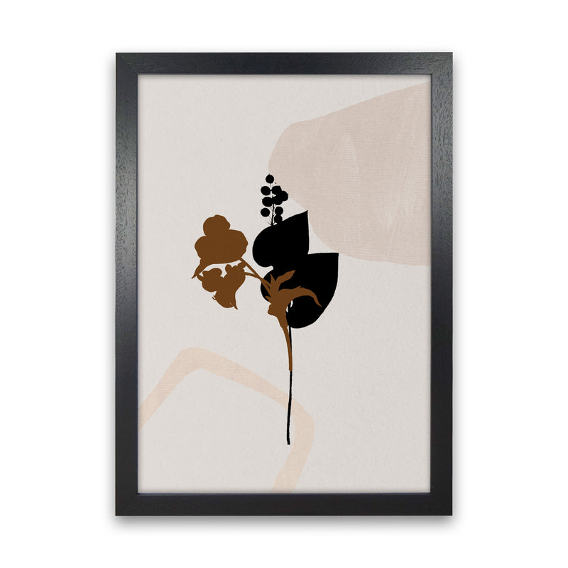 Abstract Leaf 2 Art Print by Essentially Nomadic Black Grain