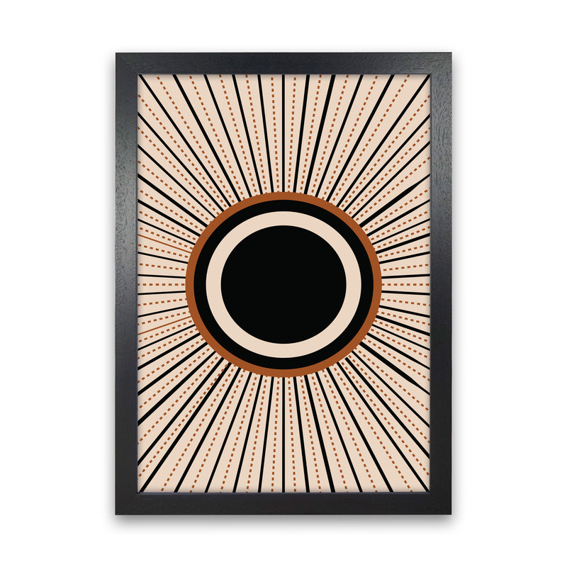 Boho Sun 1 Art Print by Essentially Nomadic Black Grain