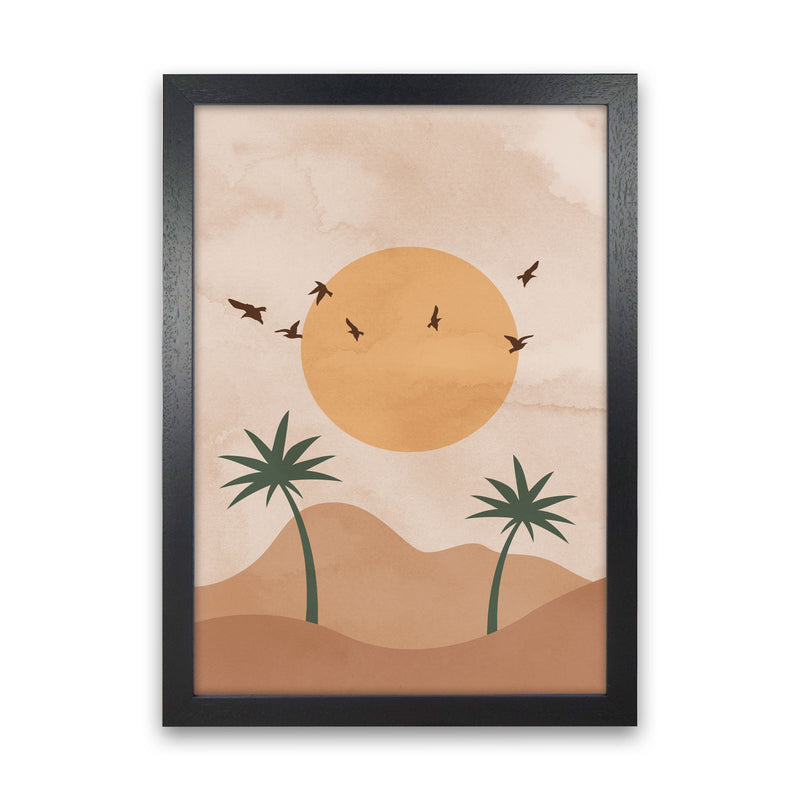 Desert Palm Art Print by Essentially Nomadic Black Grain