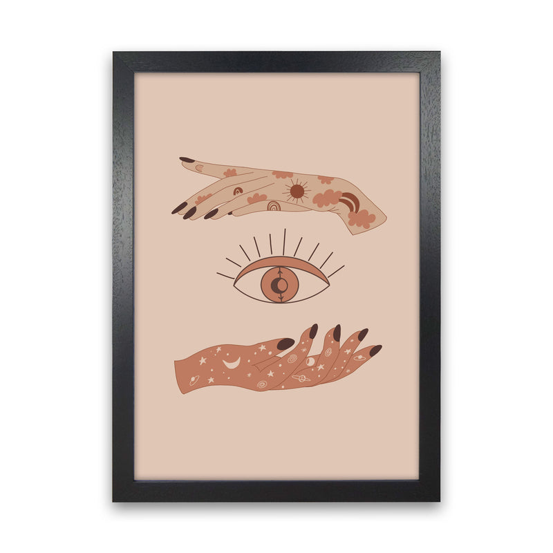 Mystical Celestial Eye Art Print by Essentially Nomadic Black Grain