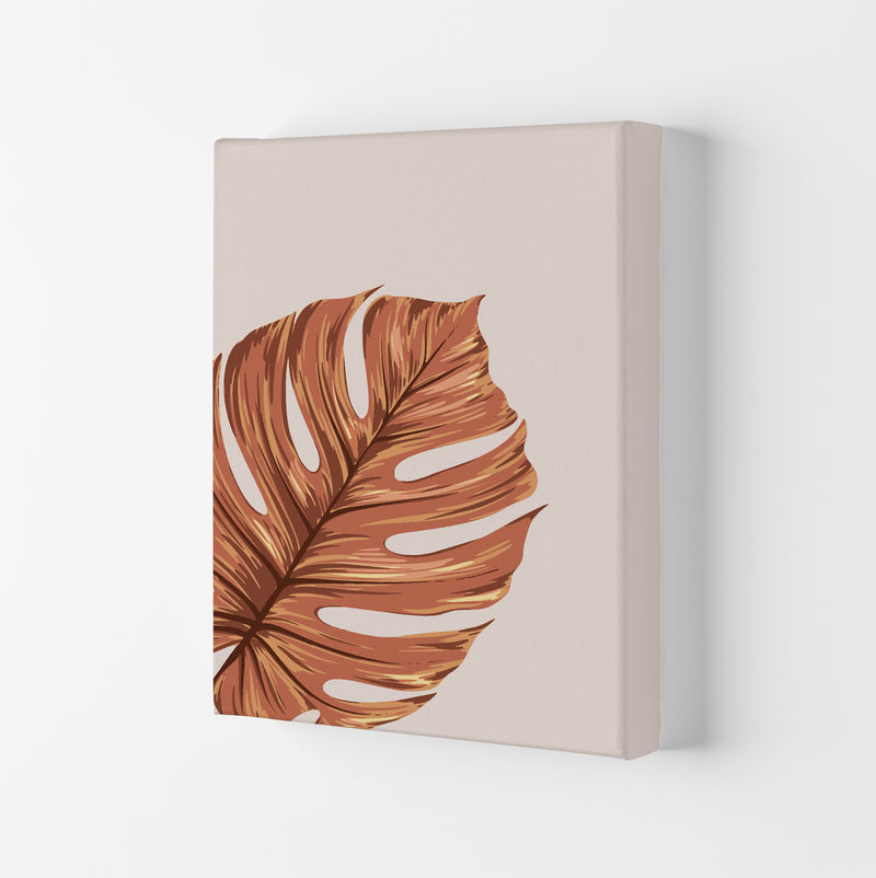 Monstera Leaf Teracotta Art Print by Essentially Nomadic Canvas