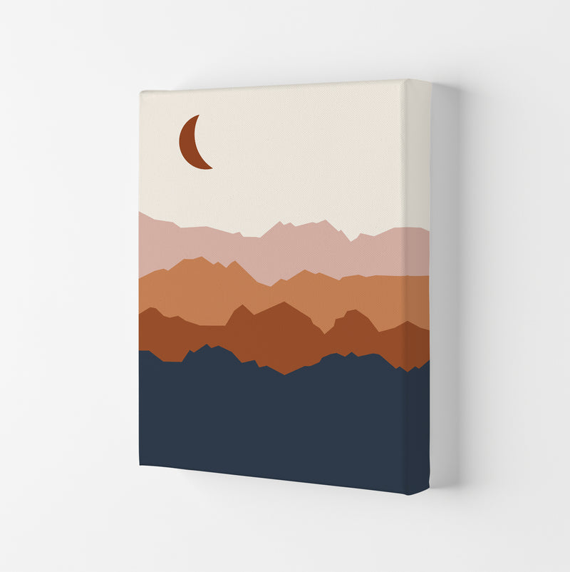 Moon Blue Mountain 01 Art Print by Essentially Nomadic Canvas