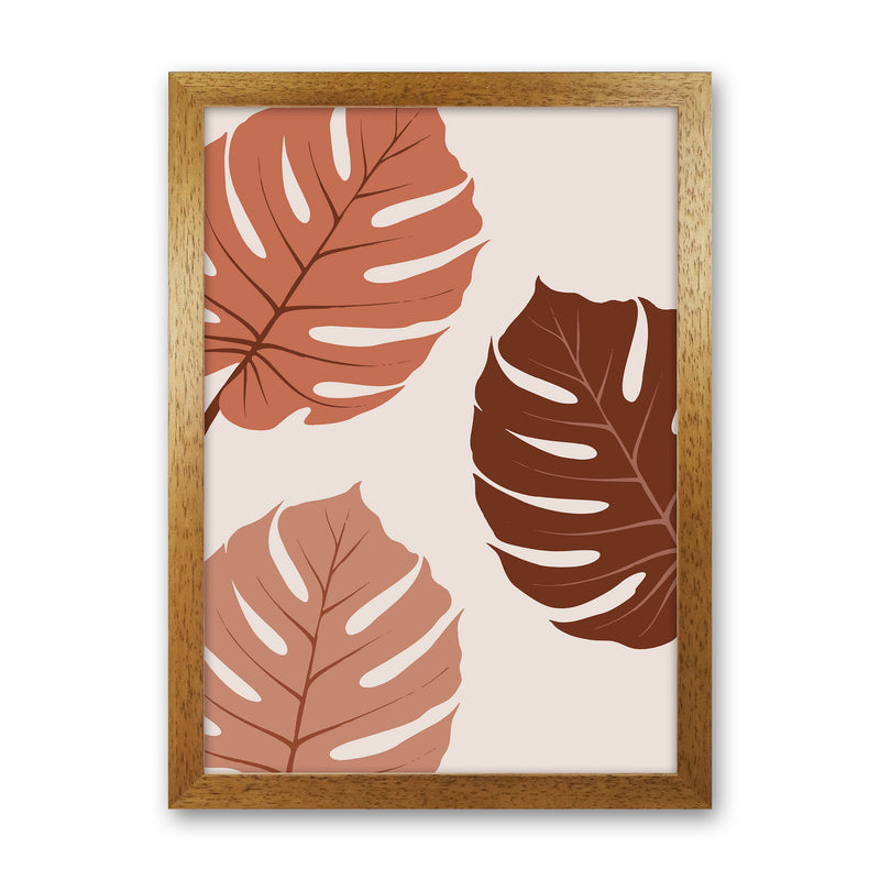 Monstera Leaf 01 Art Print by Essentially Nomadic Oak Grain