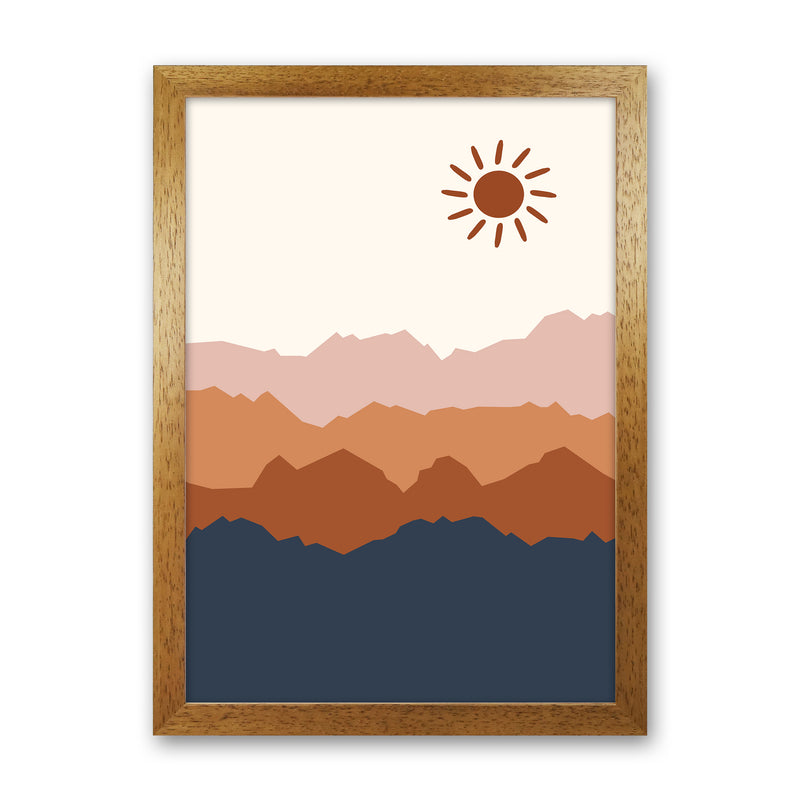 Sun Blue Mountain 02 Art Print by Essentially Nomadic Oak Grain