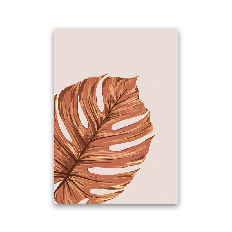 Monstera Leaf Teracotta Art Print by Essentially Nomadic Print Only