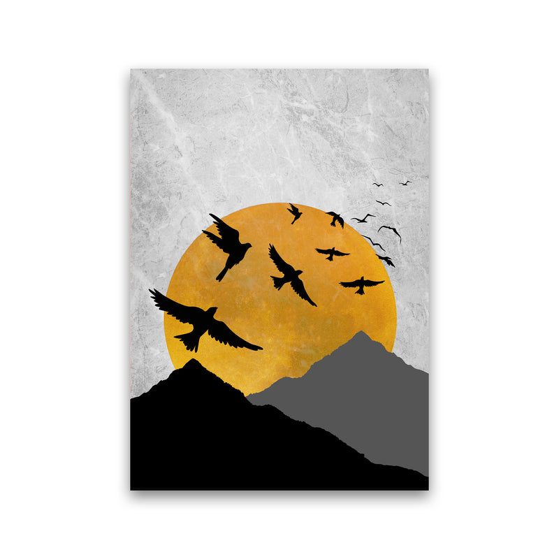 The Sunset Mountain Bird Flying Art Print by Essentially Nomadic Print Only
