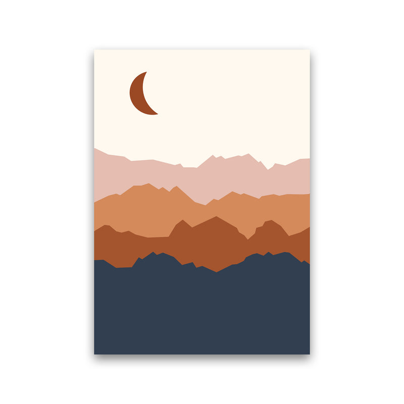 Moon Blue Mountain 01 Art Print by Essentially Nomadic Print Only