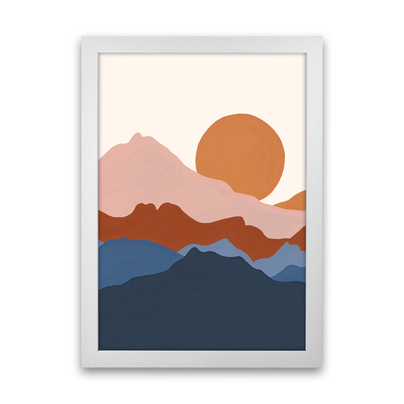 Astract Landscape Art Print by Essentially Nomadic White Grain