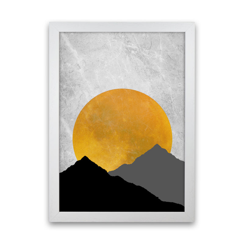 The Sunset Mountain Art Print by Essentially Nomadic White Grain