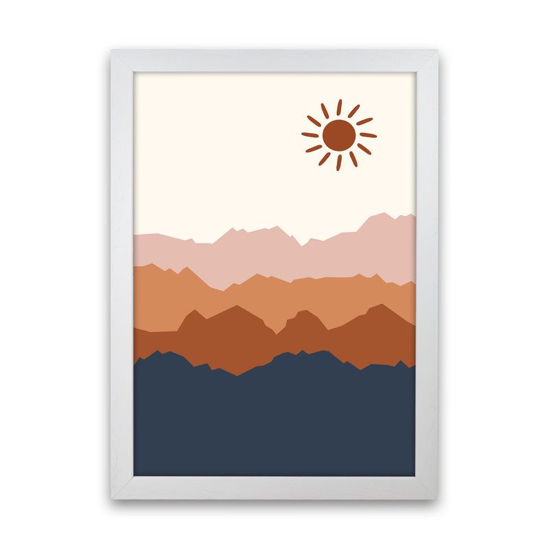 Sun Blue Mountain 02 Art Print by Essentially Nomadic White Grain